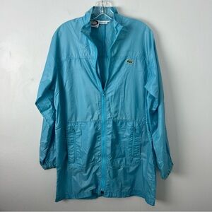 Vintage Lacoste Aqua Blue Windbreaker Long Jacket